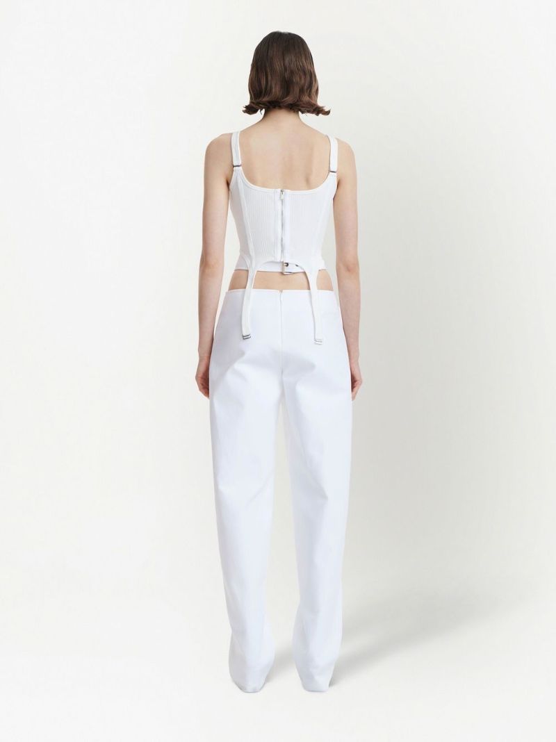 White Organic Cotton Corset Top