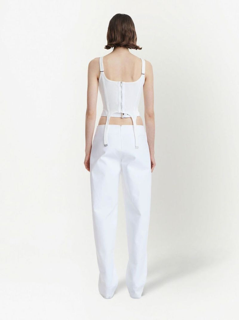 White Organic Cotton Corset Top