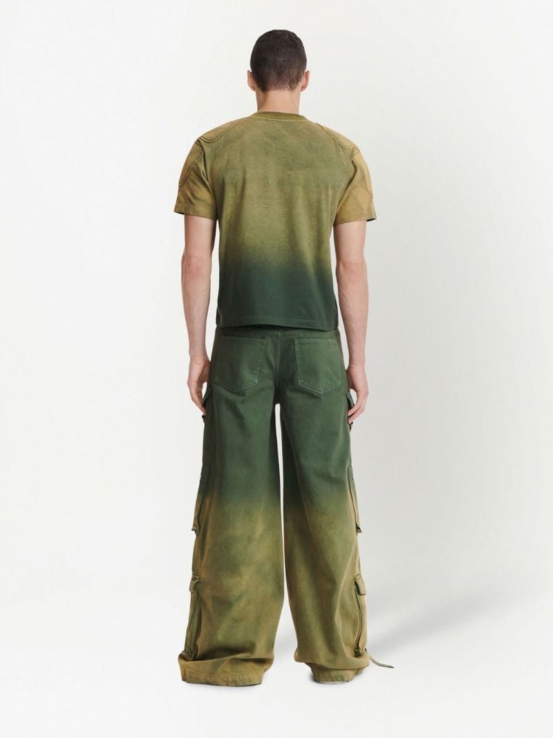 Green Sunfade Padded Cropped T-shirt