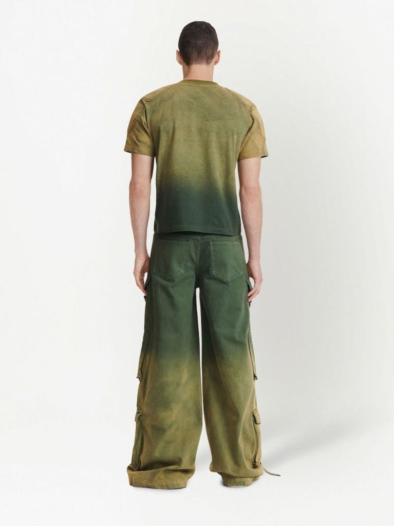 Green Sunfade Padded Cropped T-shirt
