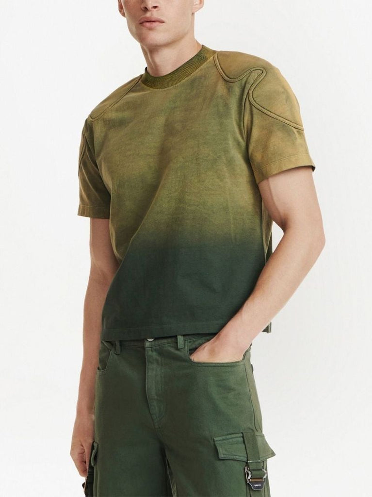 Green Sunfade Padded Cropped T-shirt