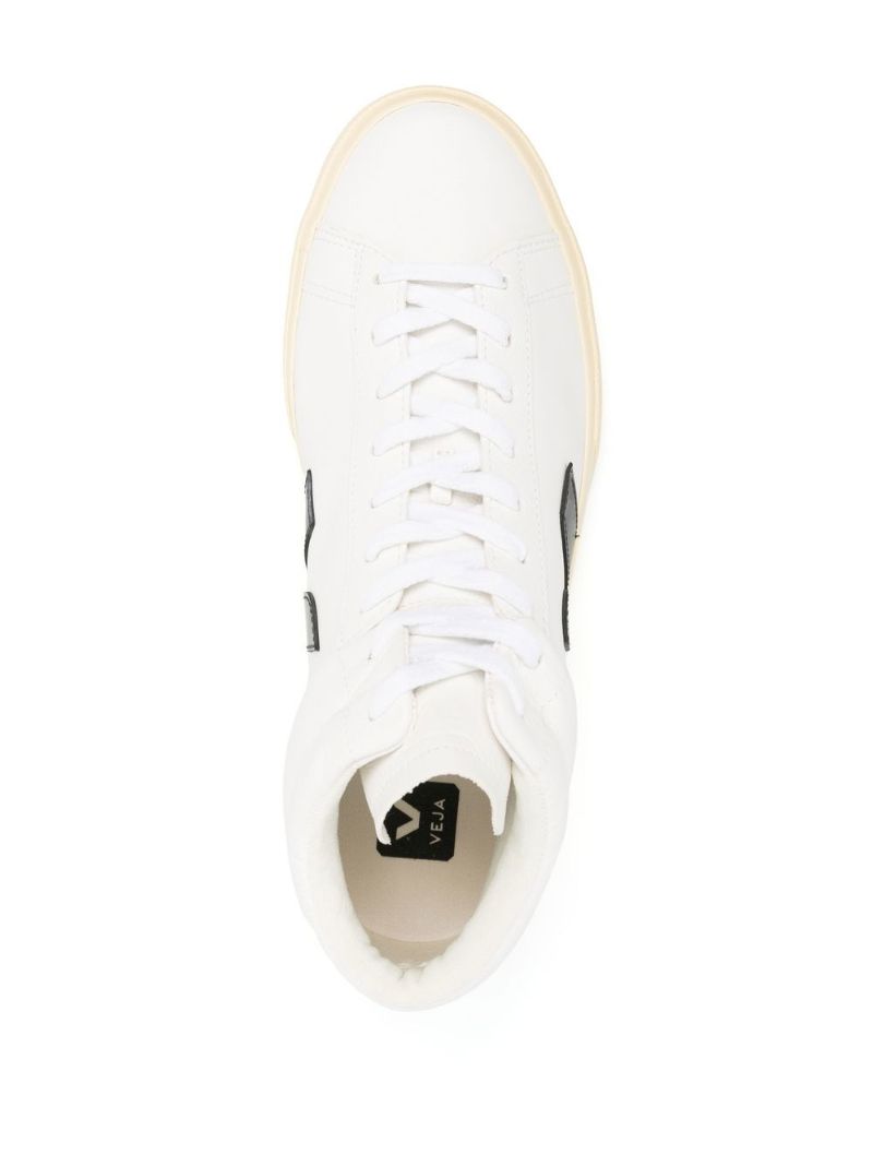 White Minotaur Leather High-top Sneakers