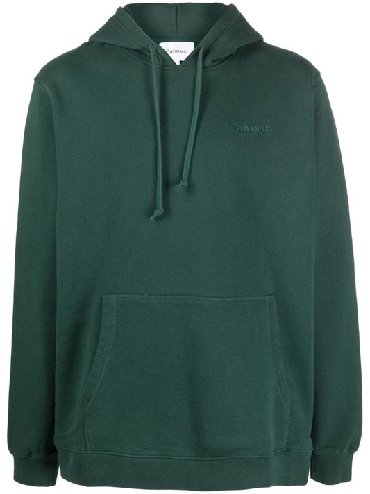 Green Embroidered Logo Hoodie