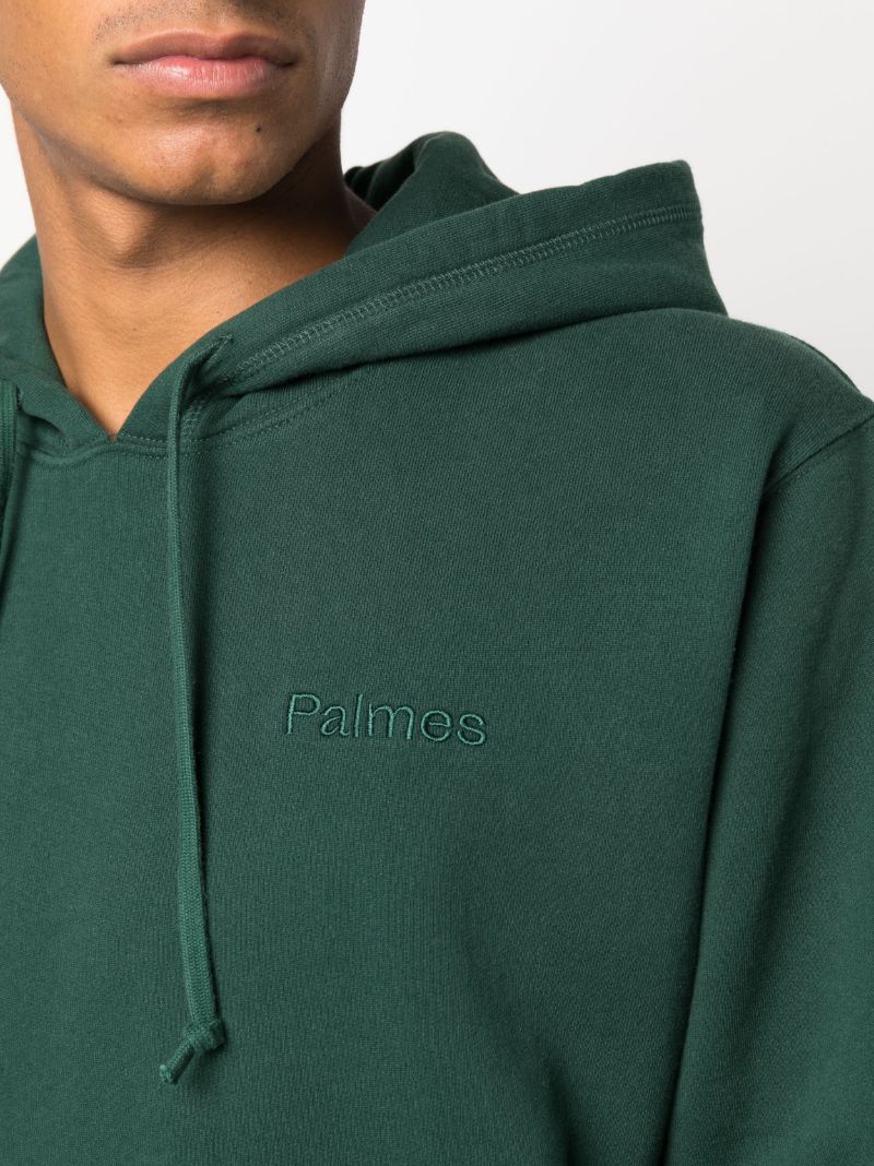 Green Embroidered Logo Hoodie