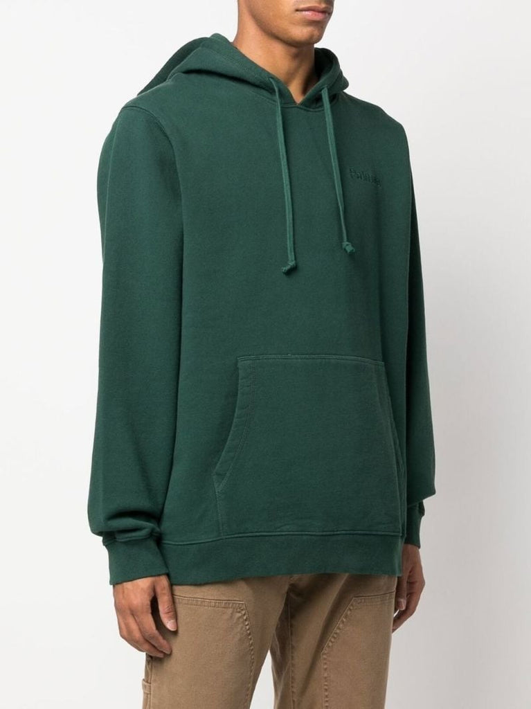 Green Embroidered Logo Hoodie
