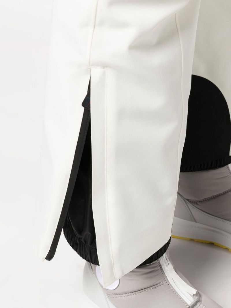 White Flared Ski Trousers