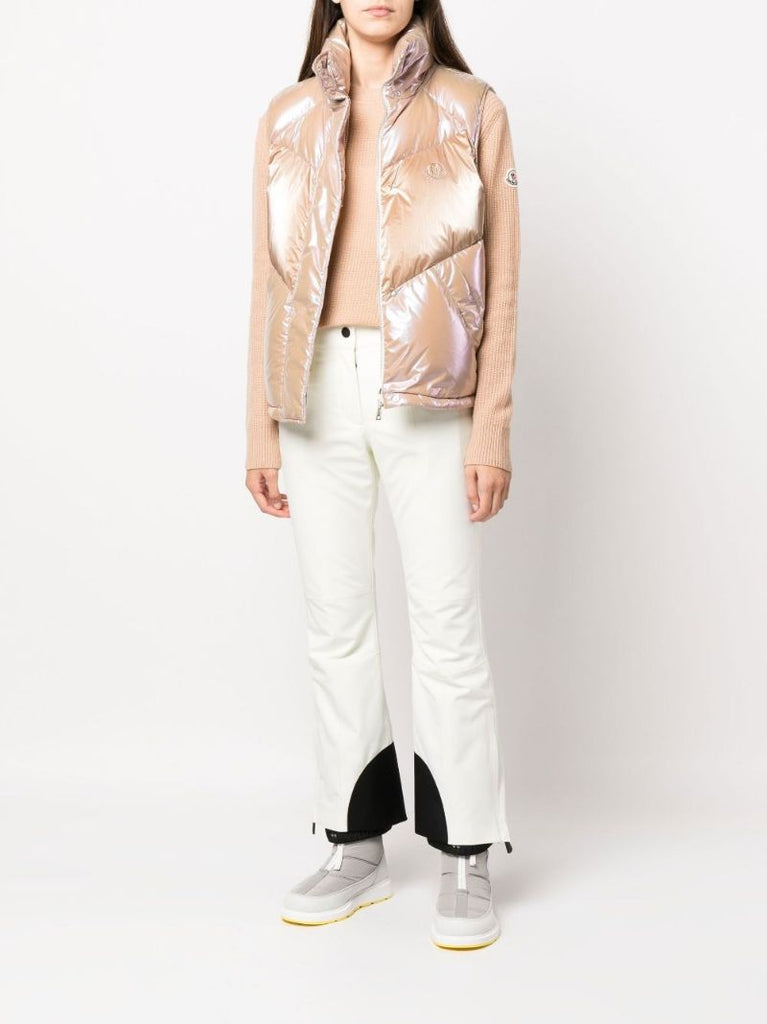 White Flared Ski Trousers