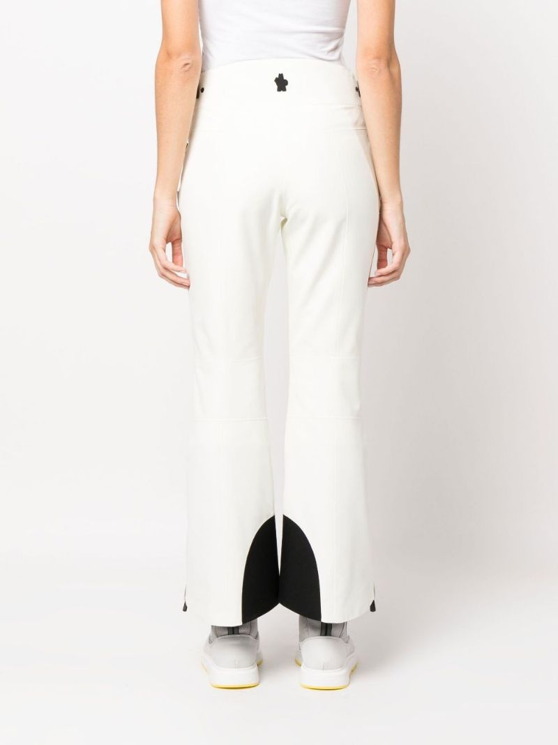 White Flared Ski Trousers