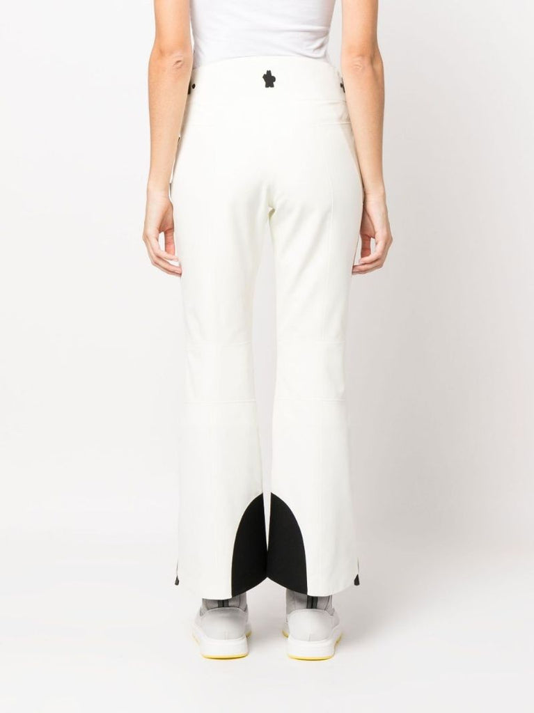 White Flared Ski Trousers