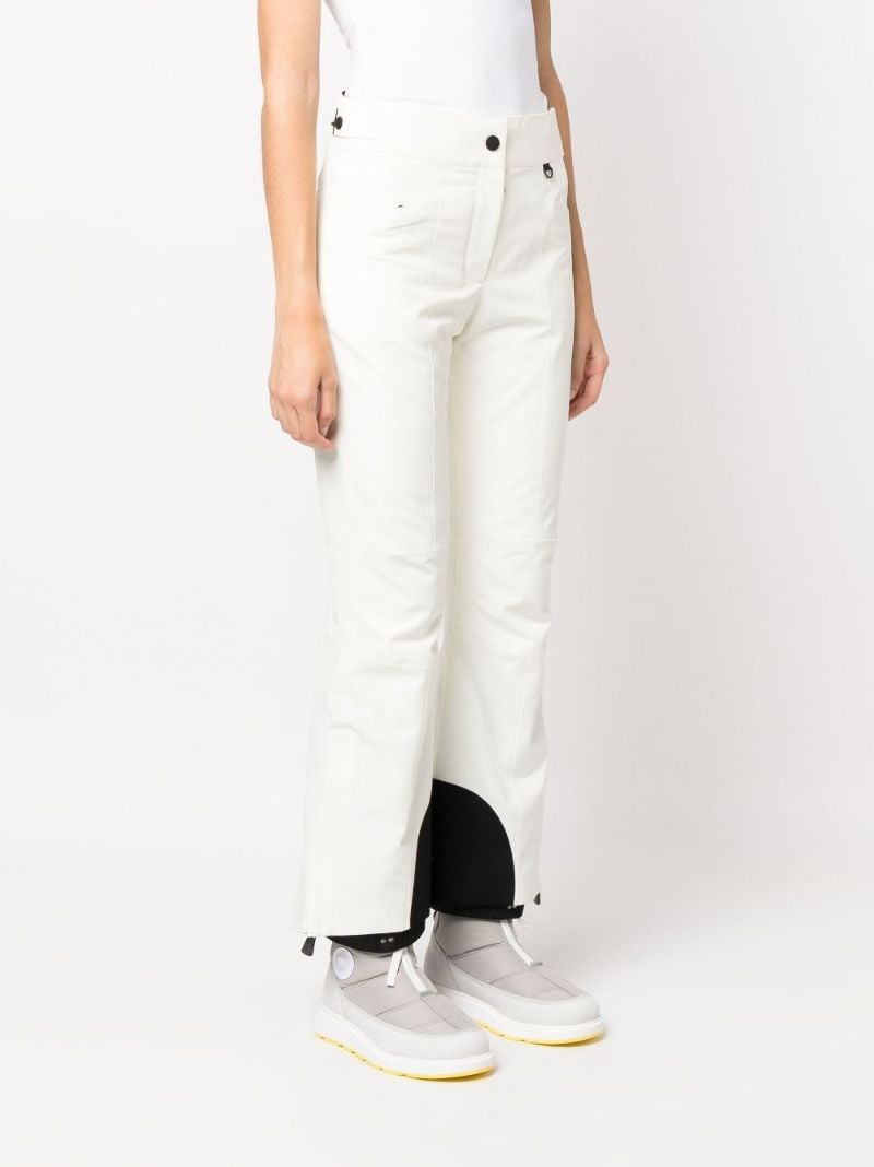 White Flared Ski Trousers