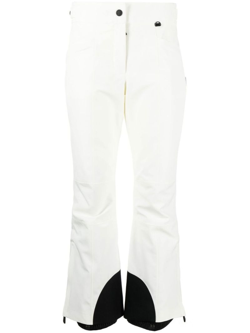 White Flared Ski Trousers