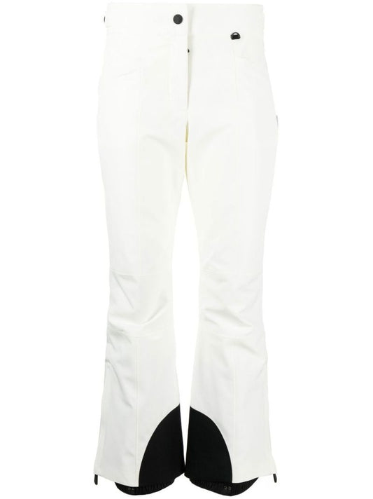 White Flared Ski Trousers