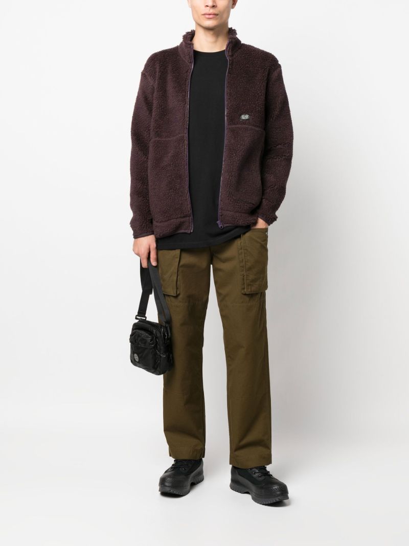 Purple Logo Patch Fleece Jacket