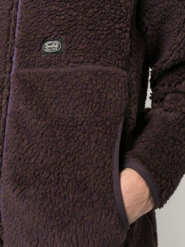 Purple Logo Patch Fleece Jacket