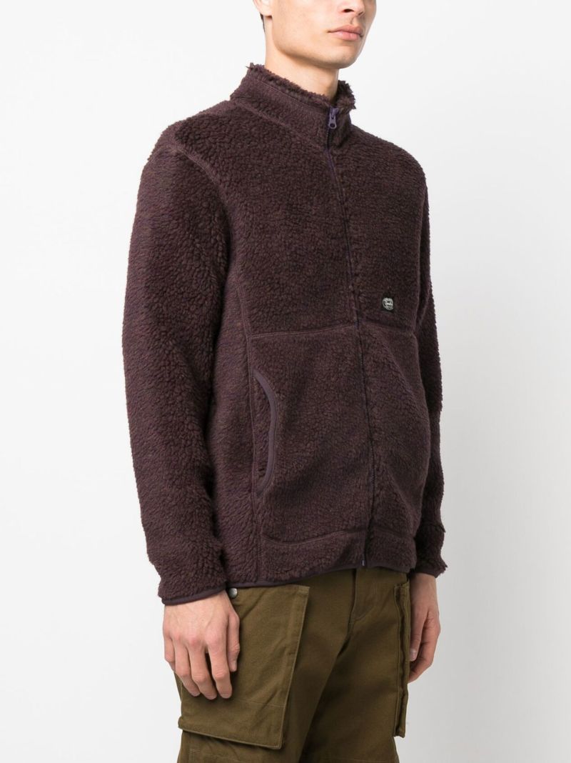 Purple Logo Patch Fleece Jacket