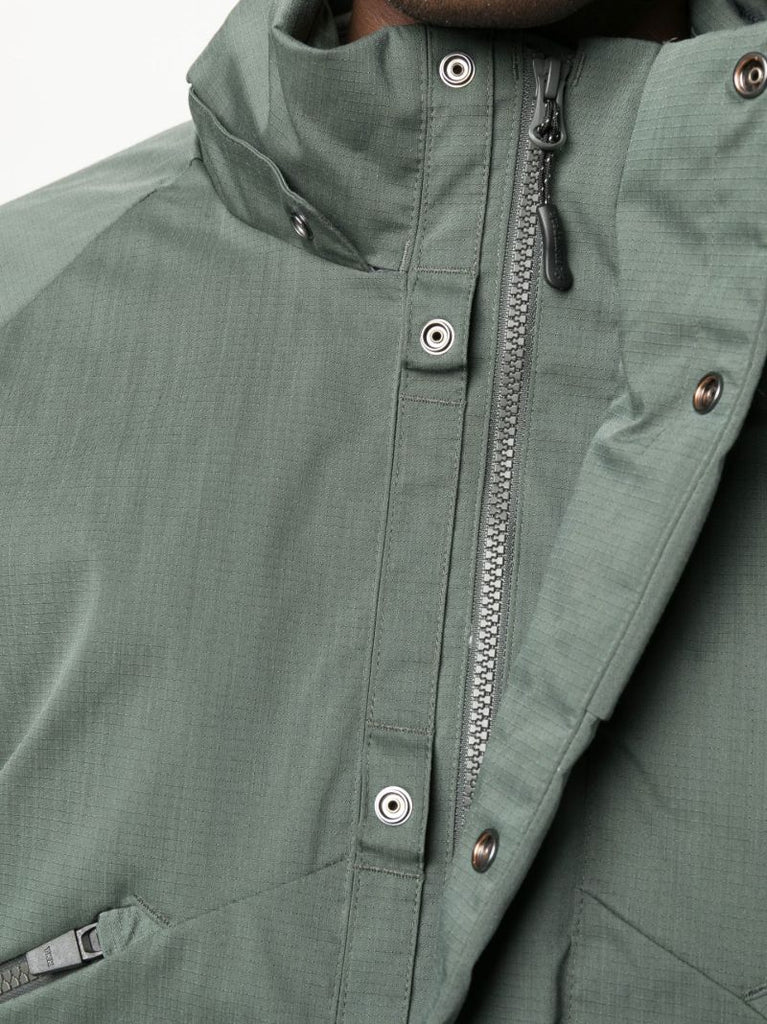 Green Fire-resistant 2 Layer Hooded Down Jacket