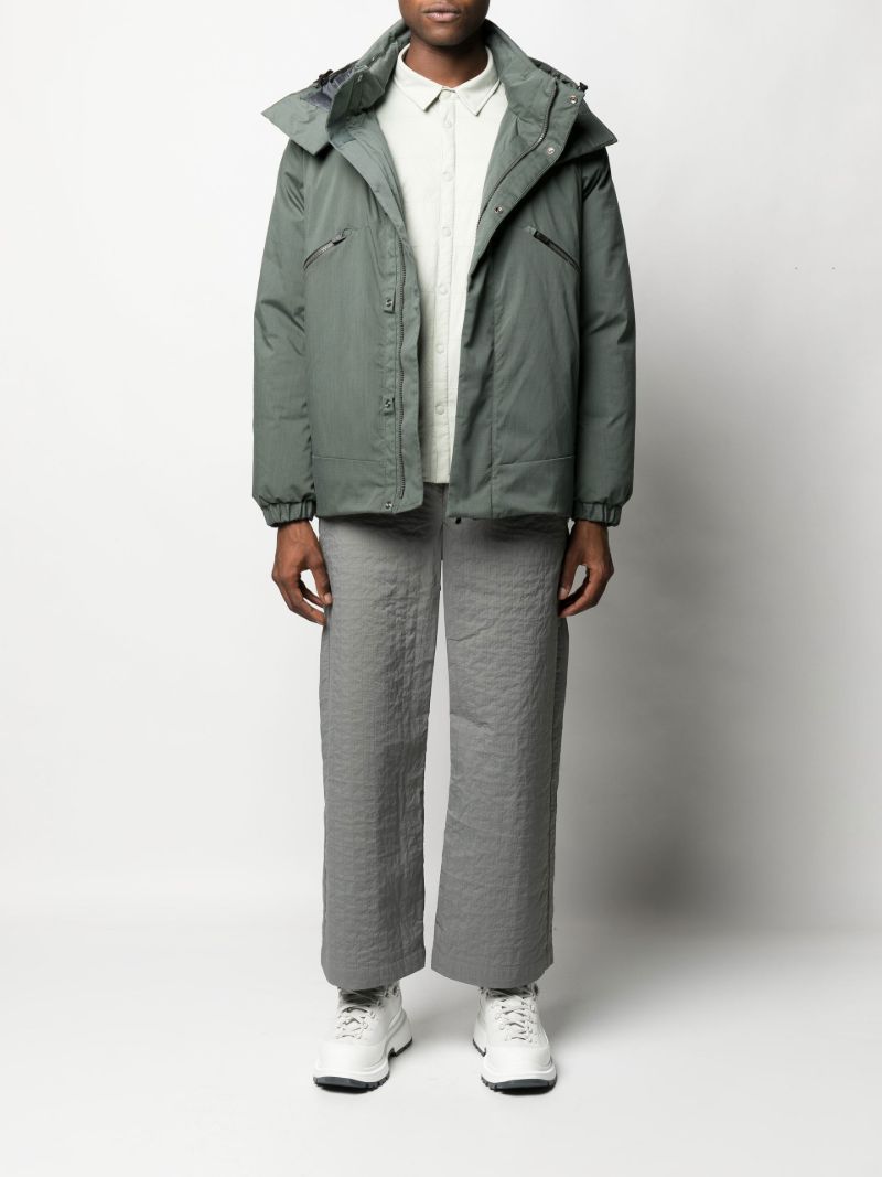 Green Fire-resistant 2 Layer Hooded Down Jacket