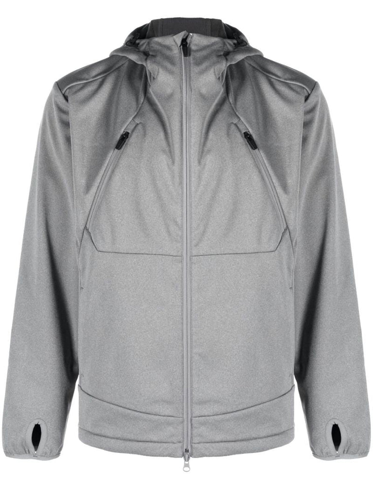 Grey Soft Shell Zip-up Jacket