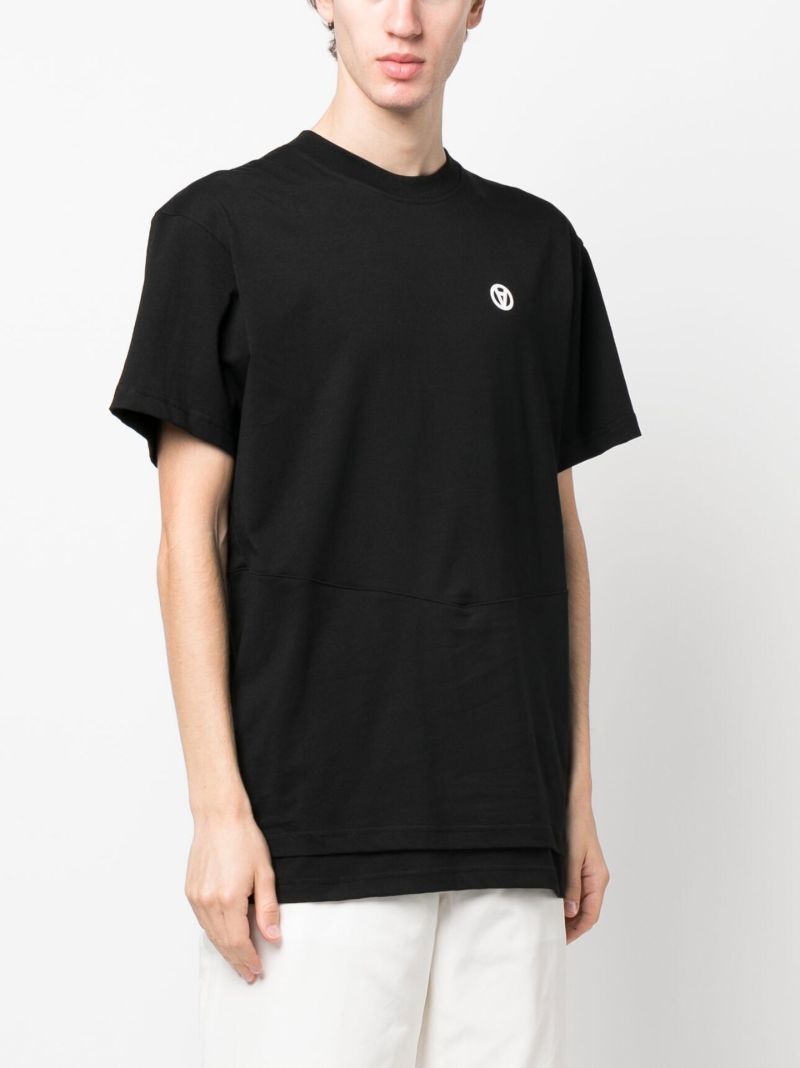 Black Graphic Print Layered T-shirt