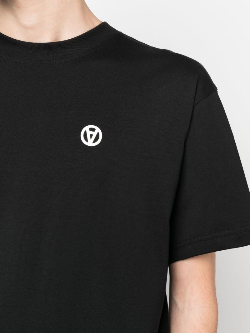 Black Graphic Print Layered T-shirt