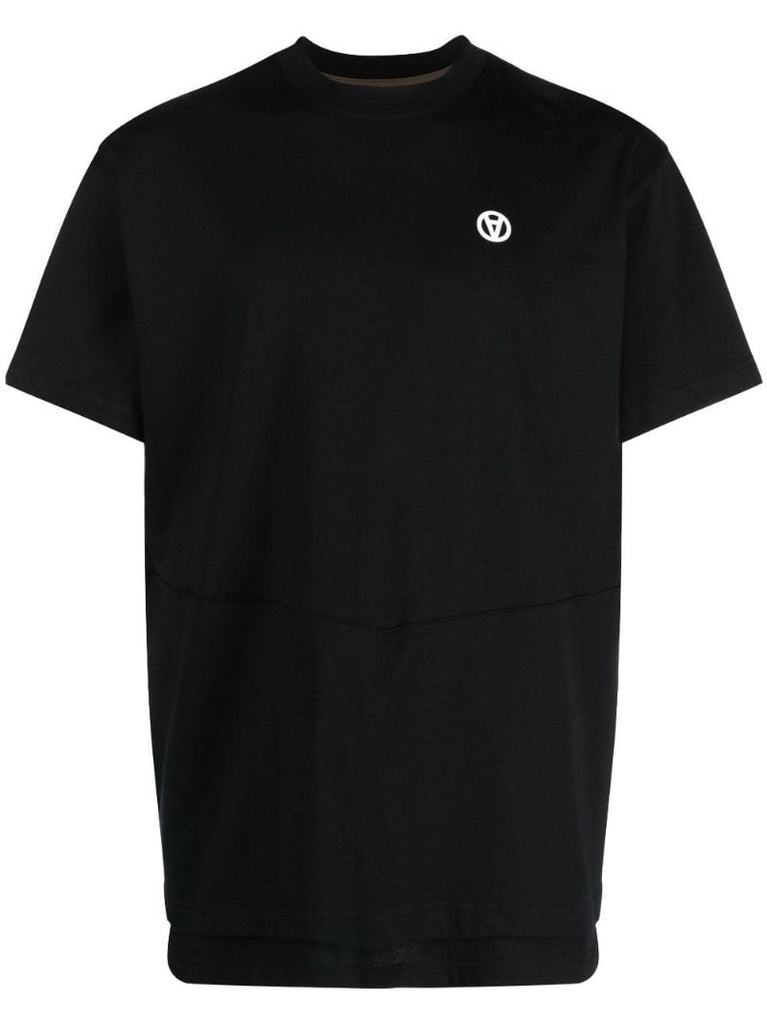 Black Graphic Print Layered T-shirt
