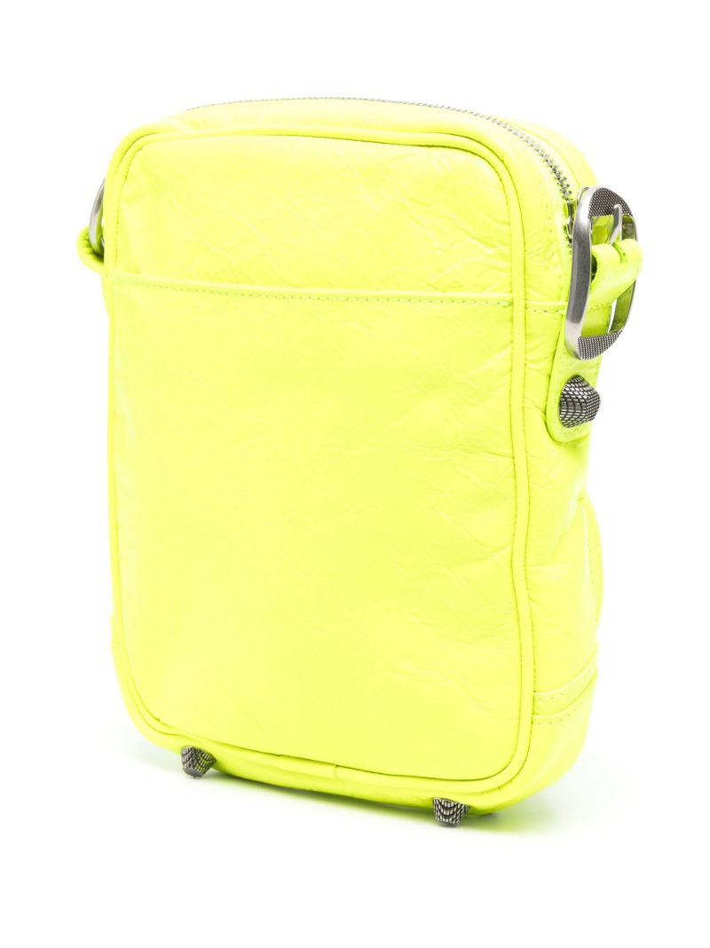 Yellow Le Cagole Leather Messenger Bag