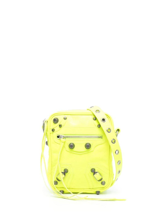 Yellow Le Cagole Leather Messenger Bag