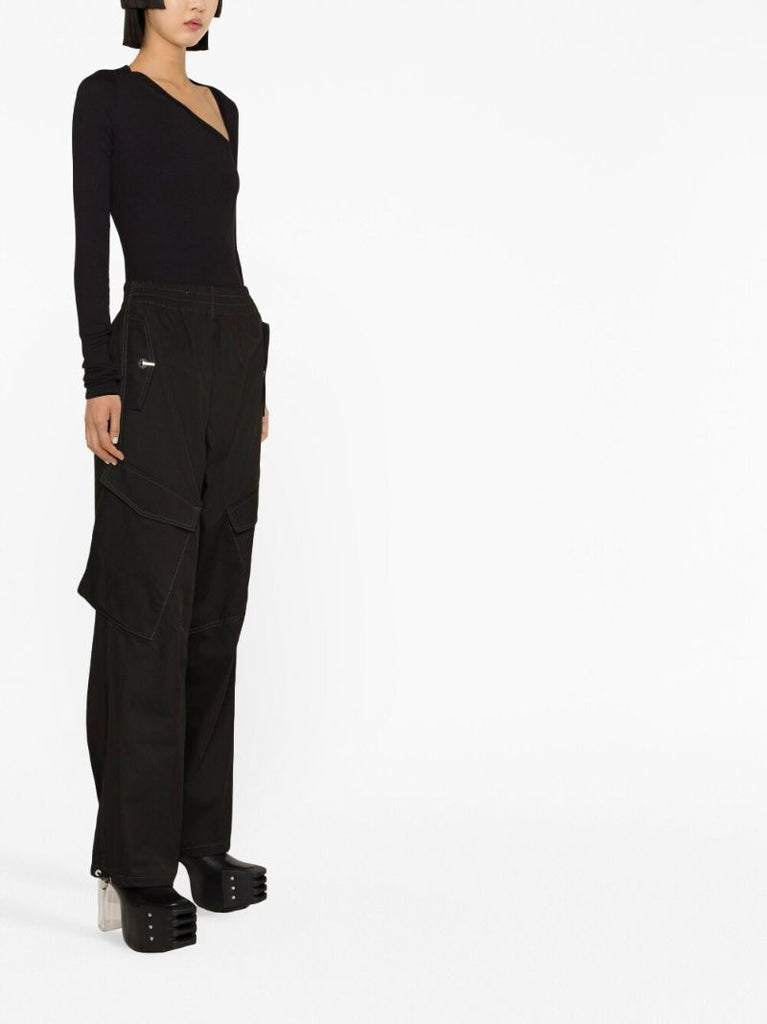 Black Latch Straight-leg Cargo Trousers