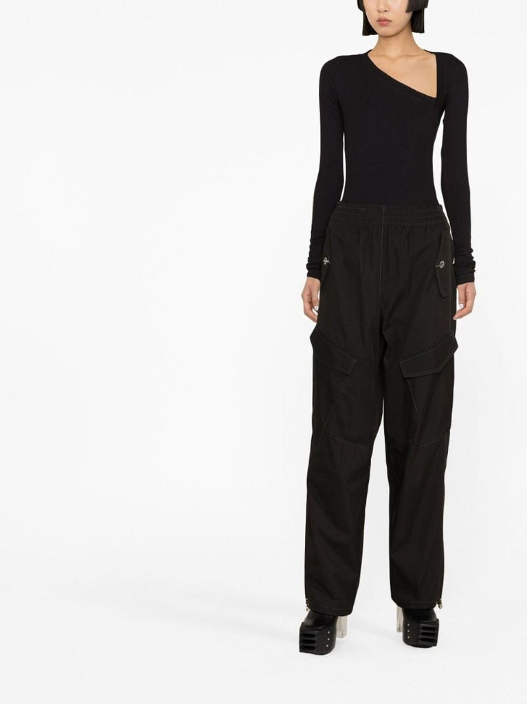 Black Latch Straight-leg Cargo Trousers