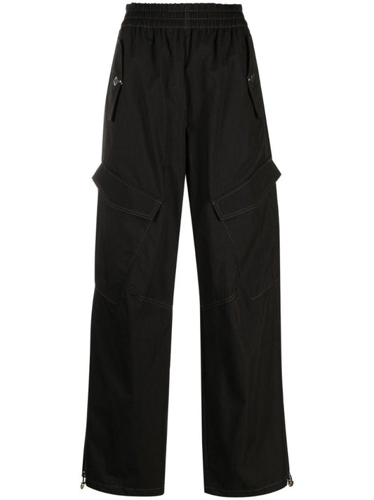 Black Latch Straight-leg Cargo Trousers