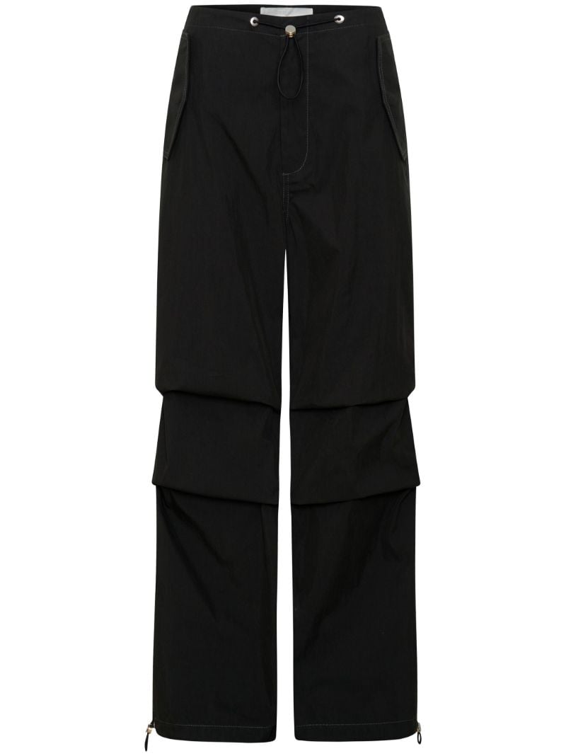 Black Organic Cotton Parachute Trousers