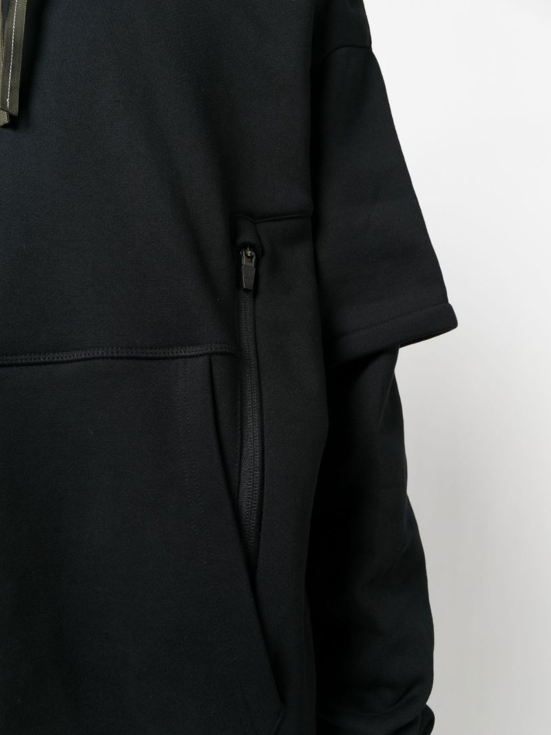 Black S34-pr Layered Hoodie