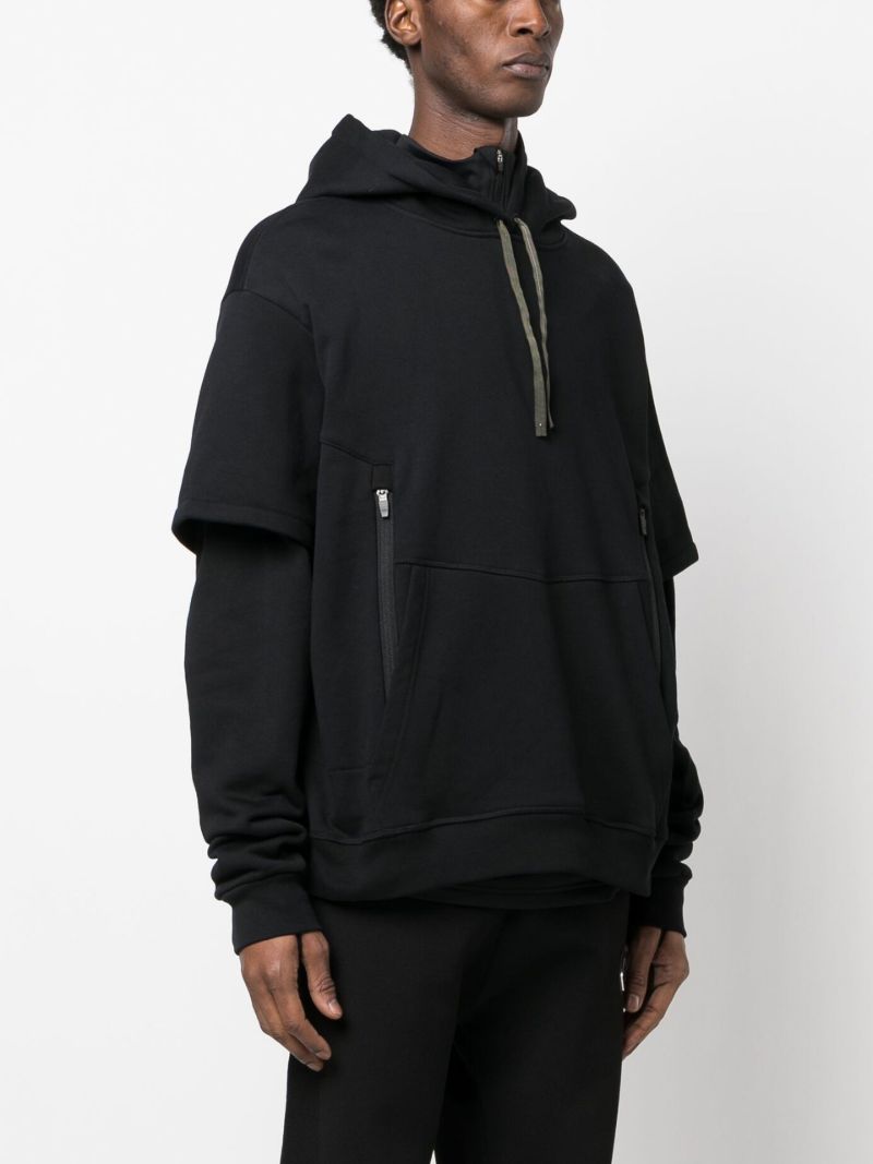Black S34-pr Layered Hoodie