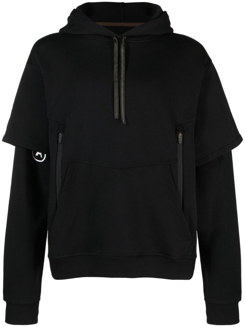 Black S34-pr Layered Hoodie