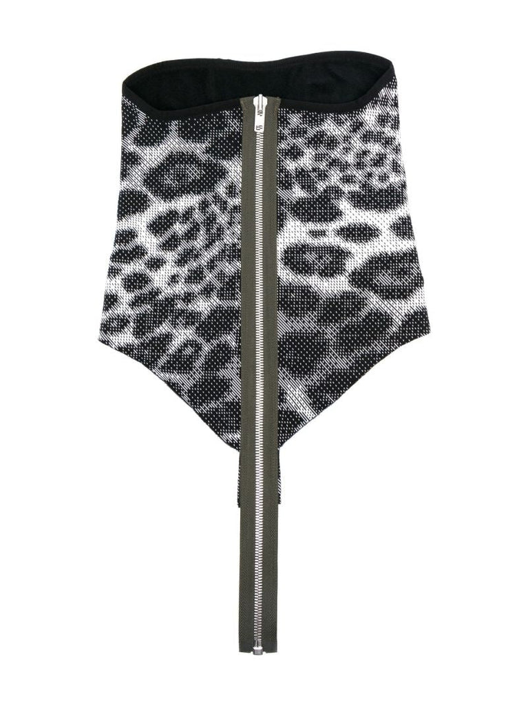 Grey Leopard Print Neck Warmer
