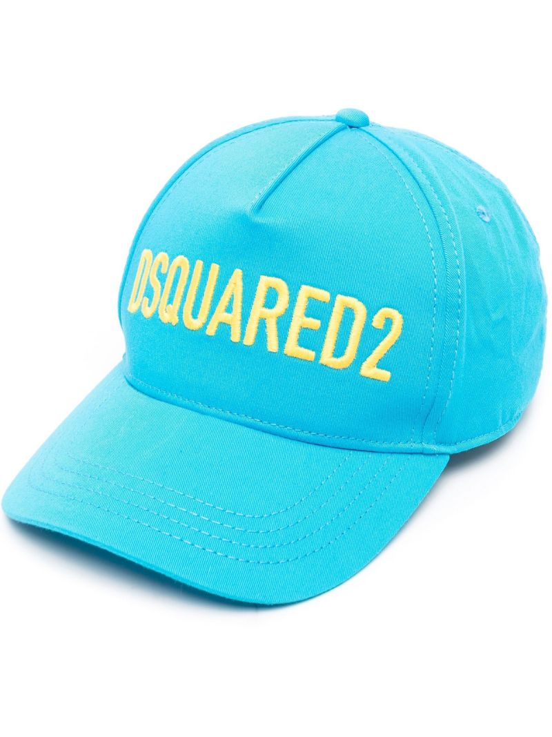 Blue Logo Embroidered Cotton Cap