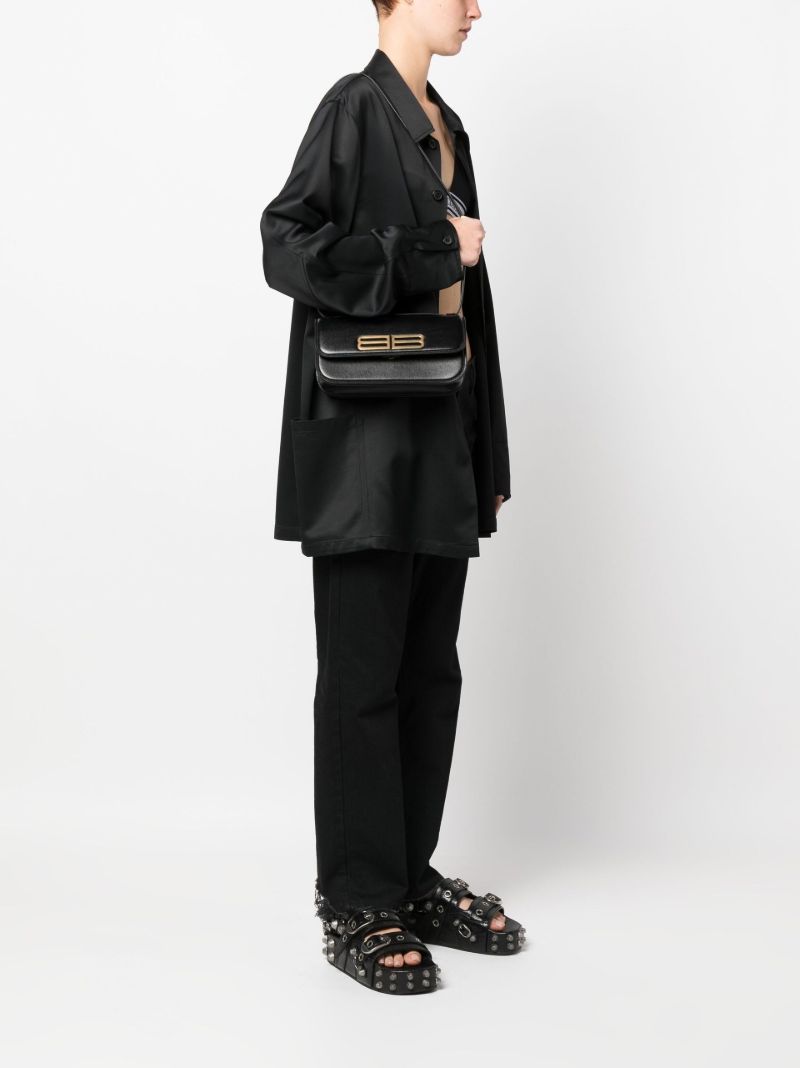 Black Gossip Small Leather Shoulder Bag