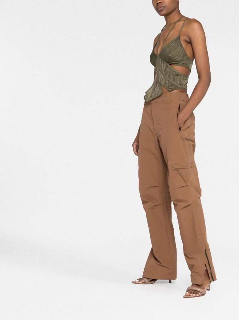 Green Camoflage Print Lace Camisole Top