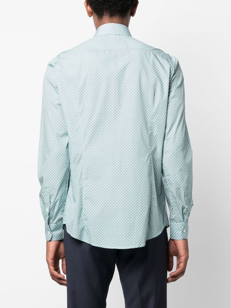 Blue Gancini Print Cotton Shirt