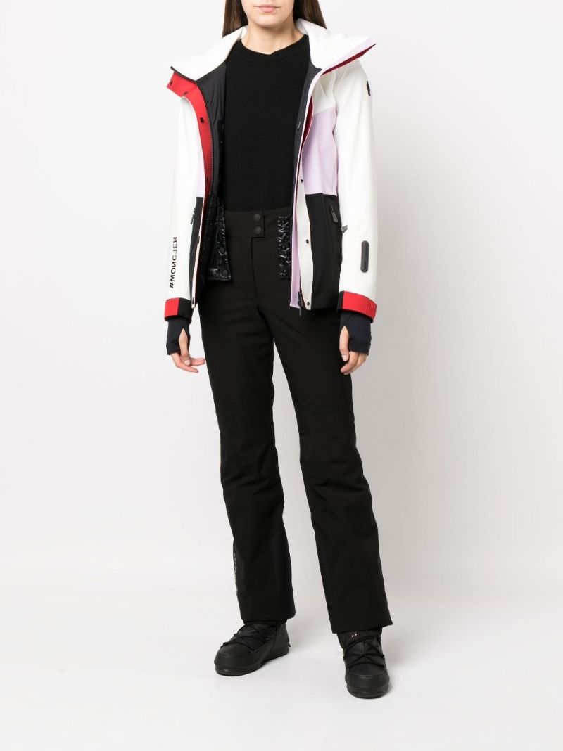 White Hainet Colourblock Hooded Jacket