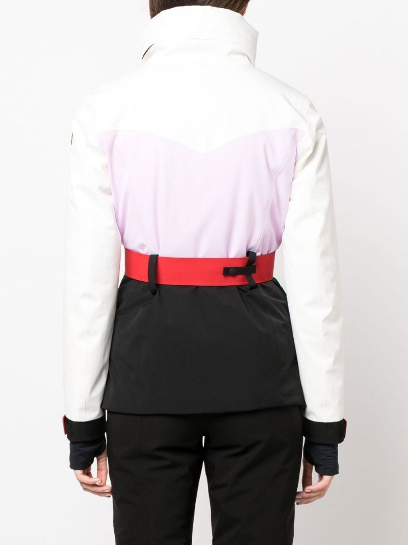 White Hainet Colourblock Hooded Jacket