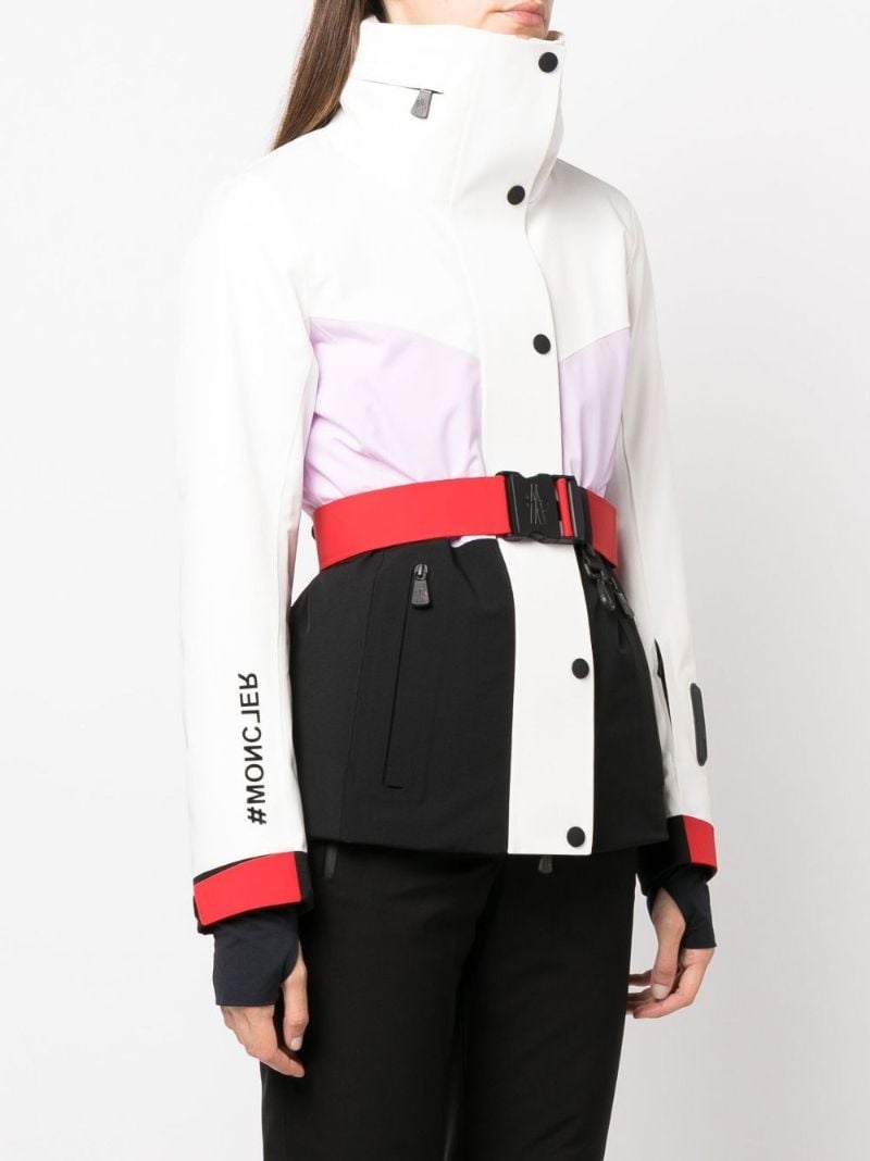White Hainet Colourblock Hooded Jacket
