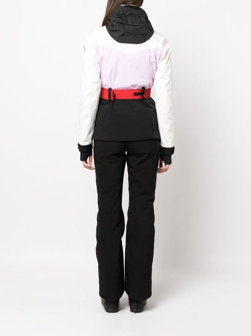 White Hainet Colourblock Hooded Jacket