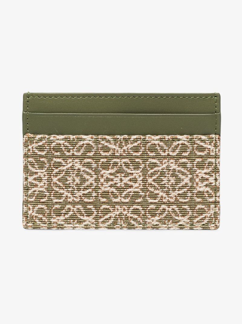 Green Anagram Leather Card Holder
