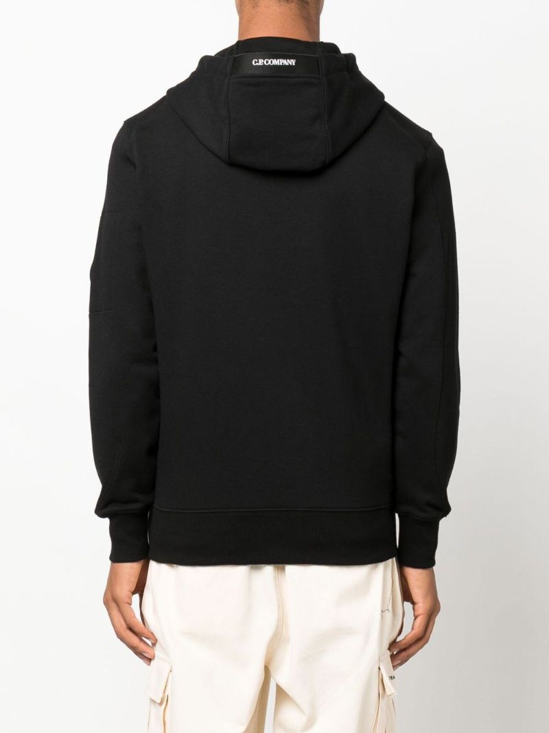 Black Lens Cotton Hoodie