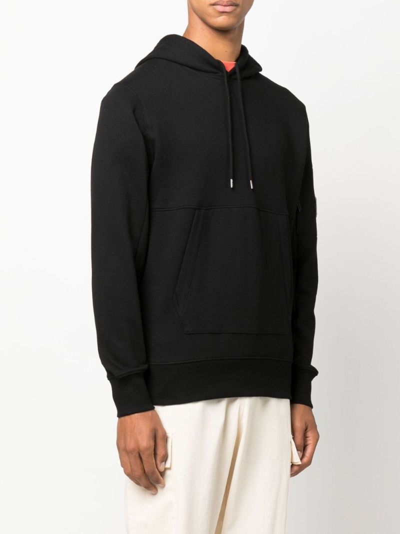 Black Lens Cotton Hoodie