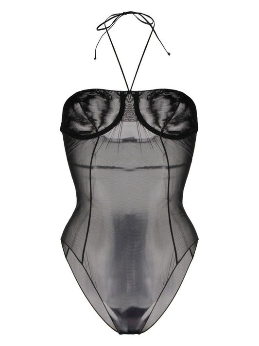 Black Mesh Bodysuit