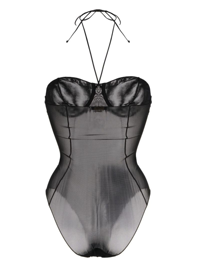 Black Mesh Bodysuit