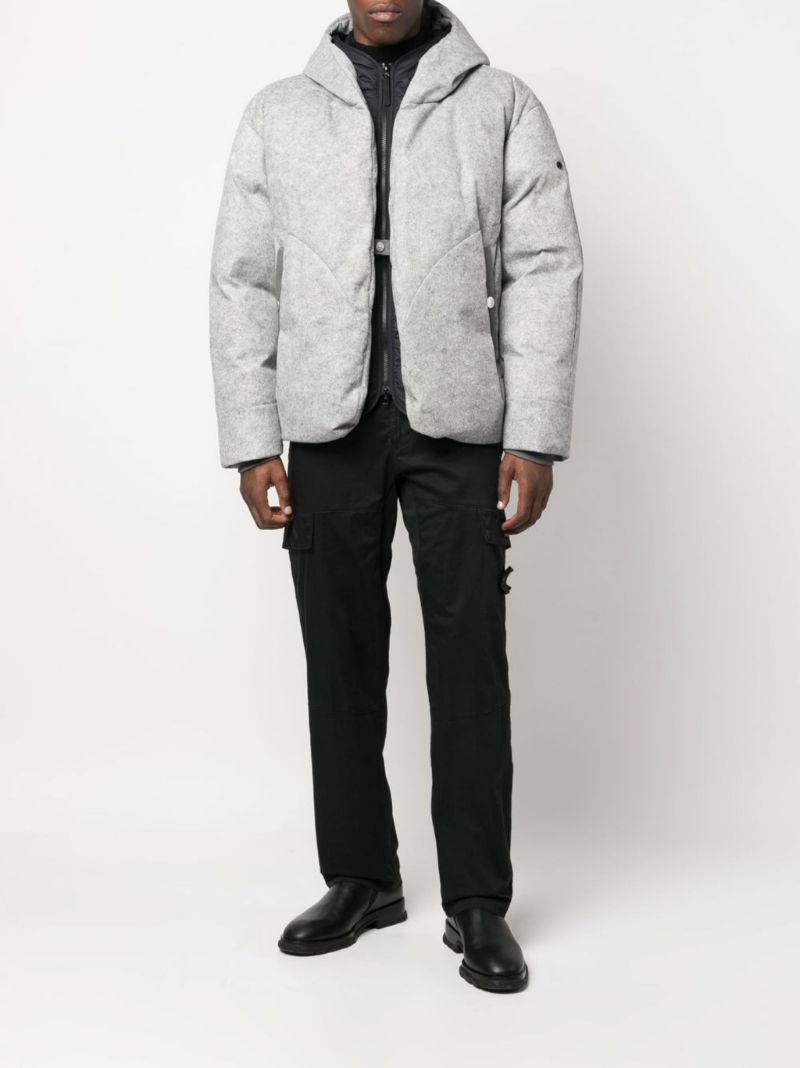 Grey Zipped Puffer Jacket