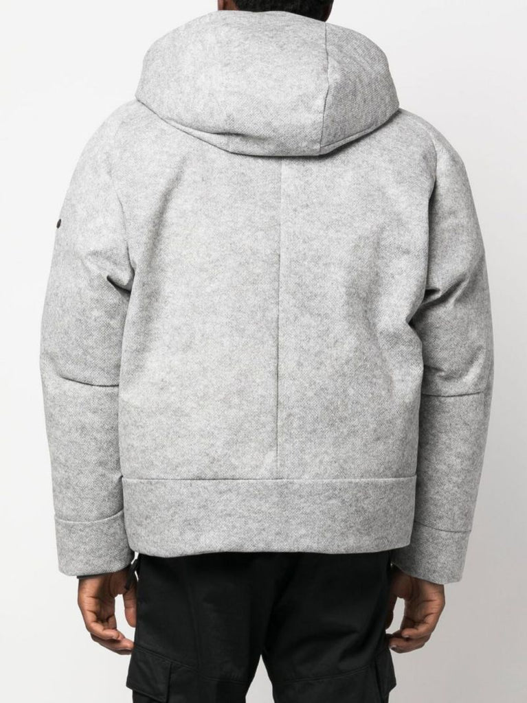 Grey Zipped Puffer Jacket